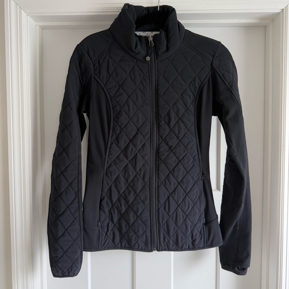 Athleta Black Quilted Puffer Jacket